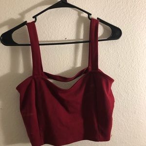 Cropped shirt with open back